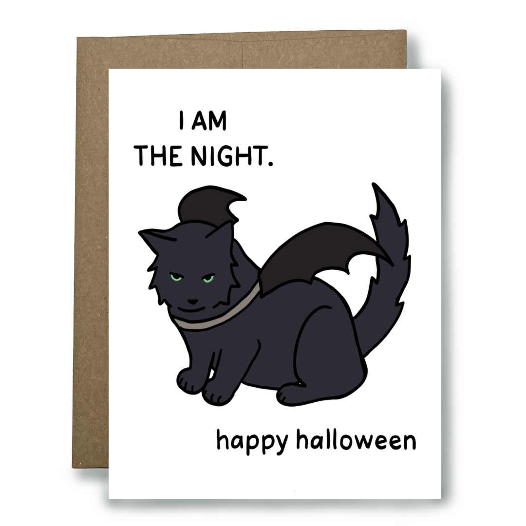 Batcat Halloween Card