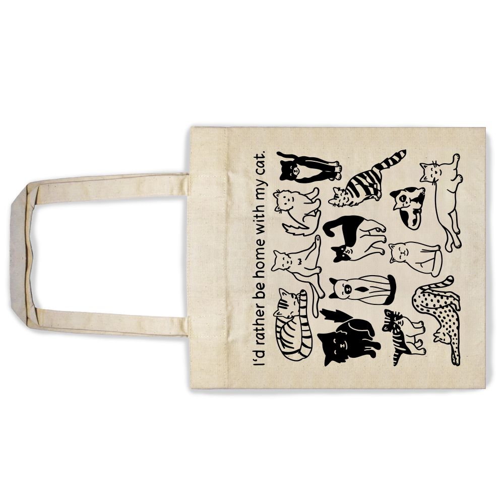 I'd Rather Be Home with my Cat tote