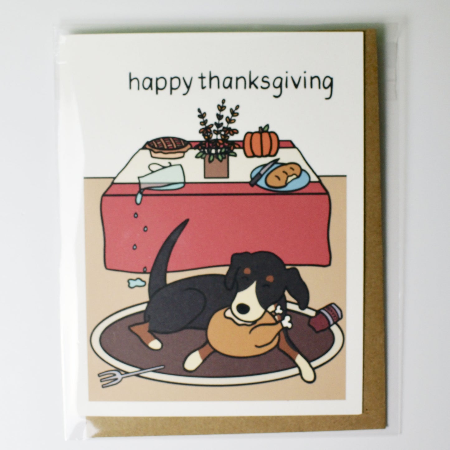 Dog Stole Thanksgiving Card