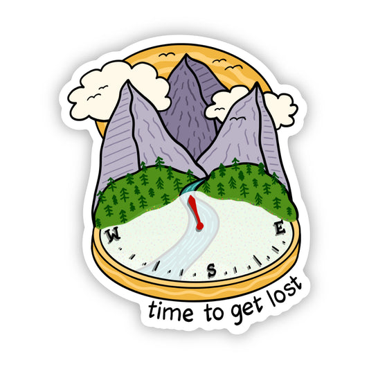 Lost on Purpose Compass Sticker