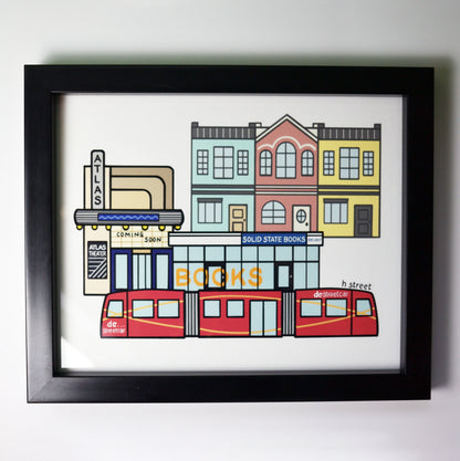 H Street Art Print