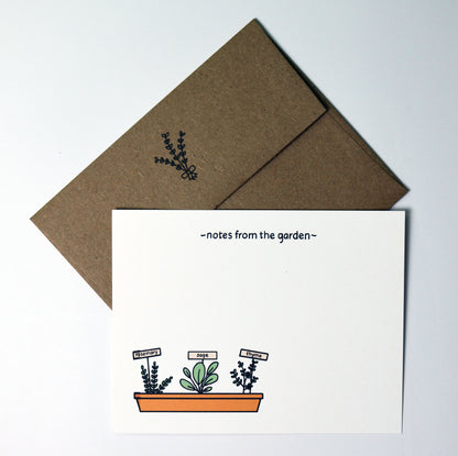 Notes from the Garden stationery set