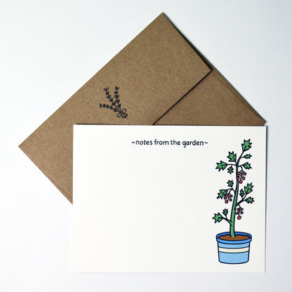 Notes from the Garden stationery set