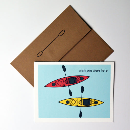 Wish You Were Here Kayaking Card