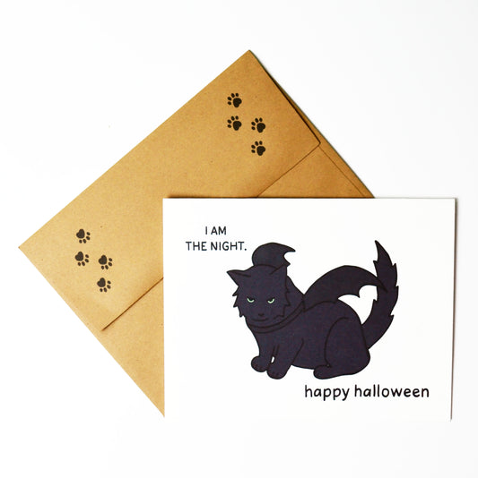 Batcat Halloween Card