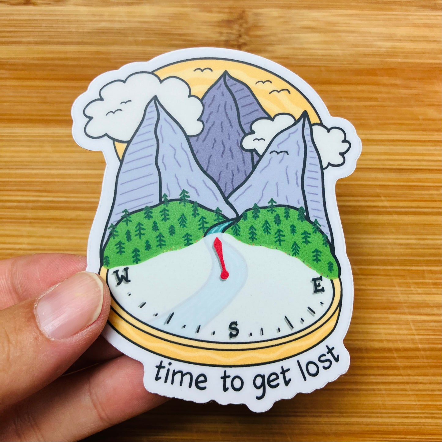 Lost on Purpose Compass Sticker
