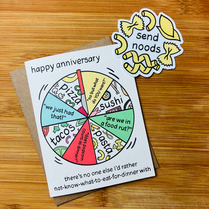 What Do You Want to Eat Anniversary Card