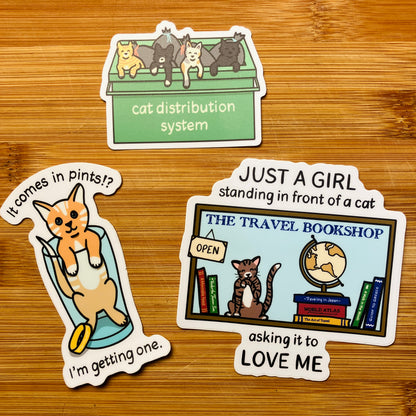 Cat Distribution System Dumpster Sticker