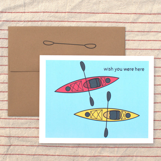 Wish You Were Here Kayaking Card