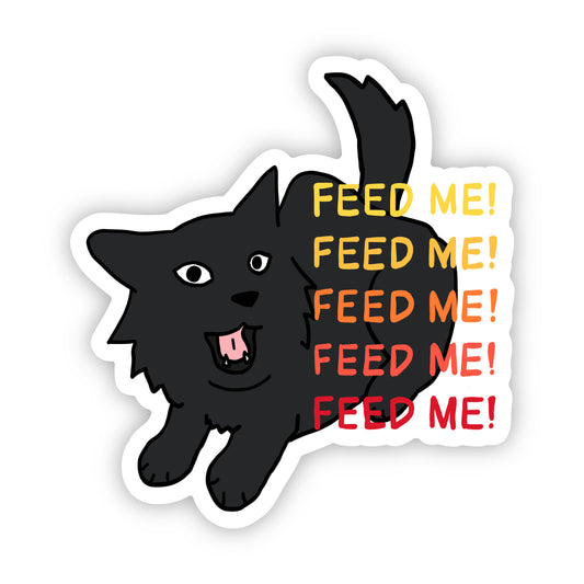 Feed Me! Cat Sticker