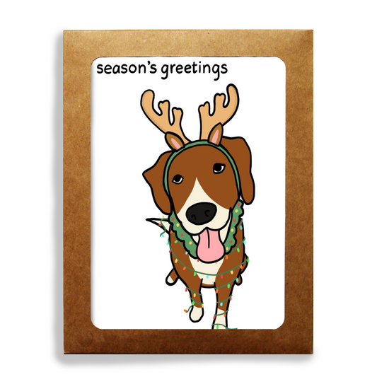 Season's Greetings from the Reindeer-Dog Stationery Set