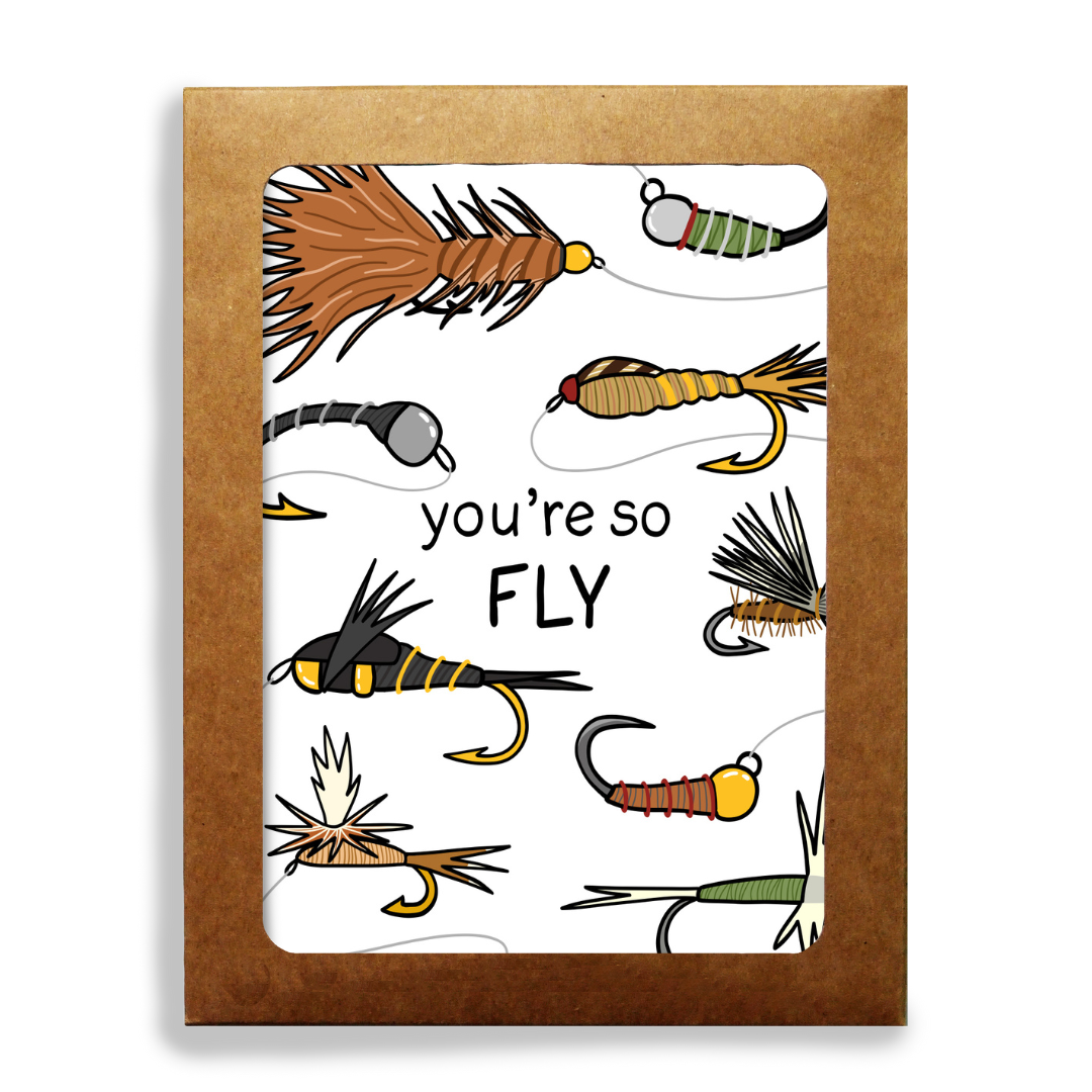 You're So Fly Fly Fishing Stationery Set
