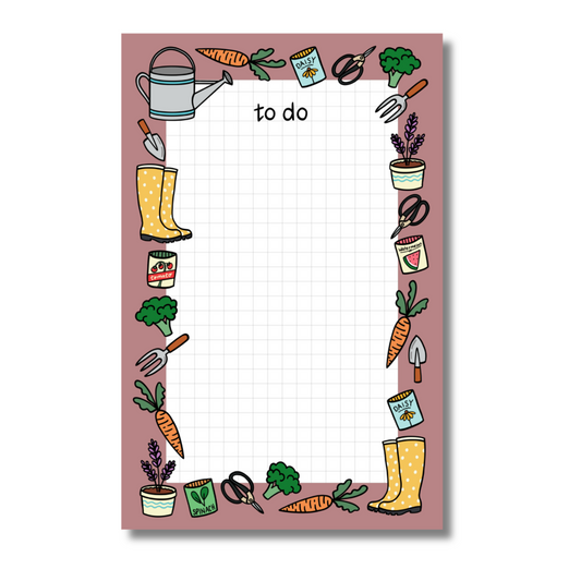 Garden Lover's To Do Notepad with Magnet
