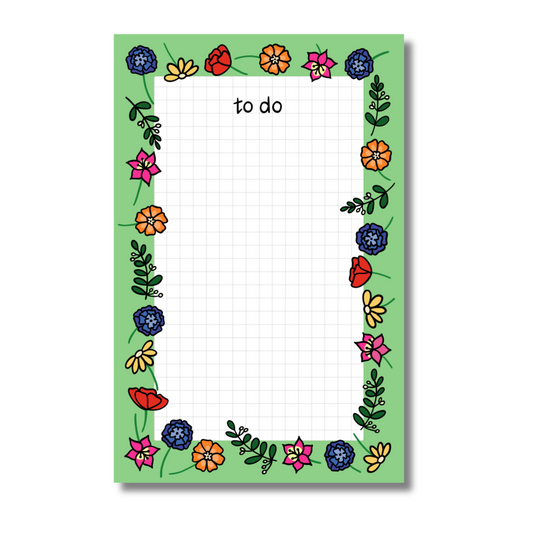 Cut Flower To Do Notepad with Magnet