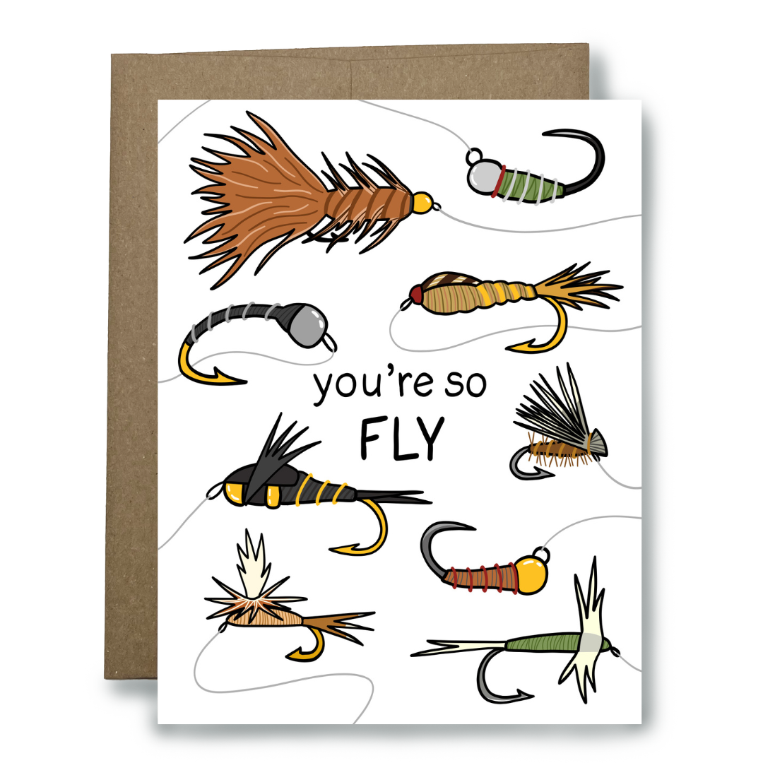 You're So Fly Fly Fishing Card