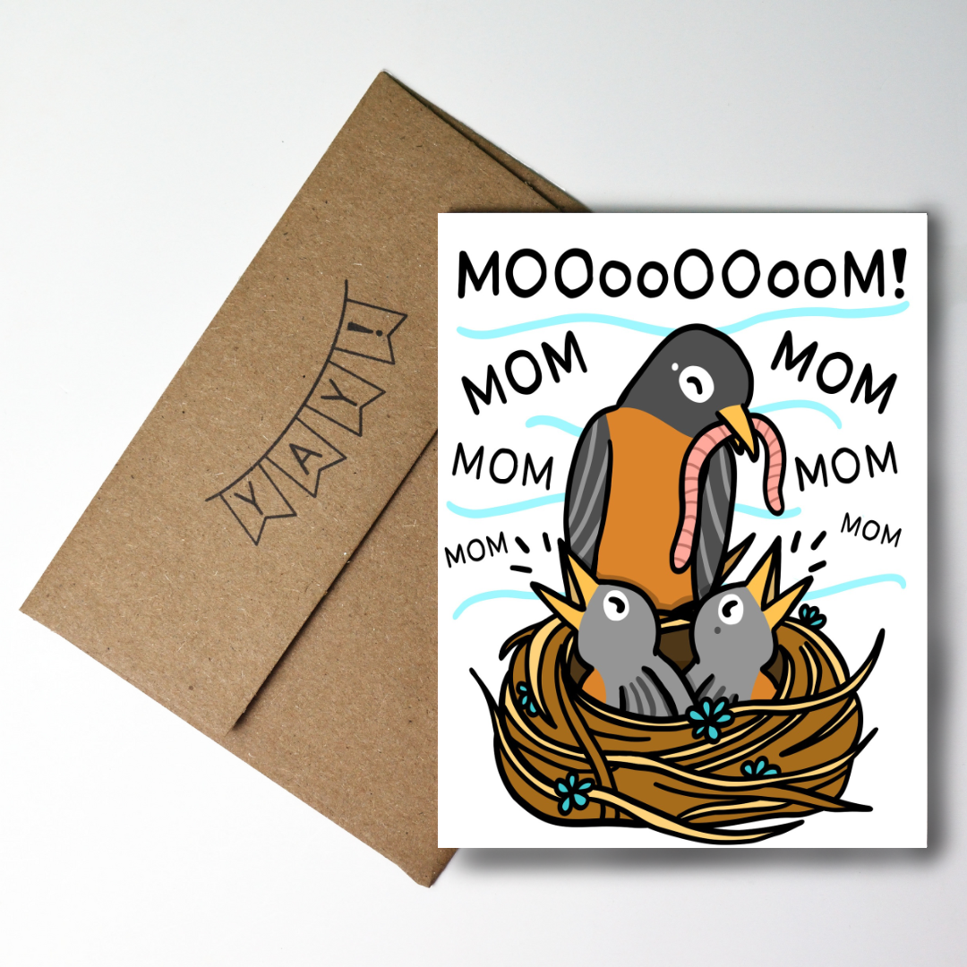 & All the Baby Birds Yell "Mom!" Mother's Day Card