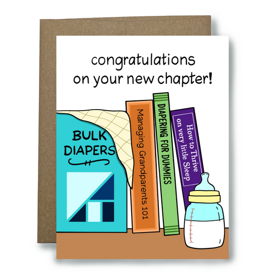 Congratulations on your New Chapter New Baby Card